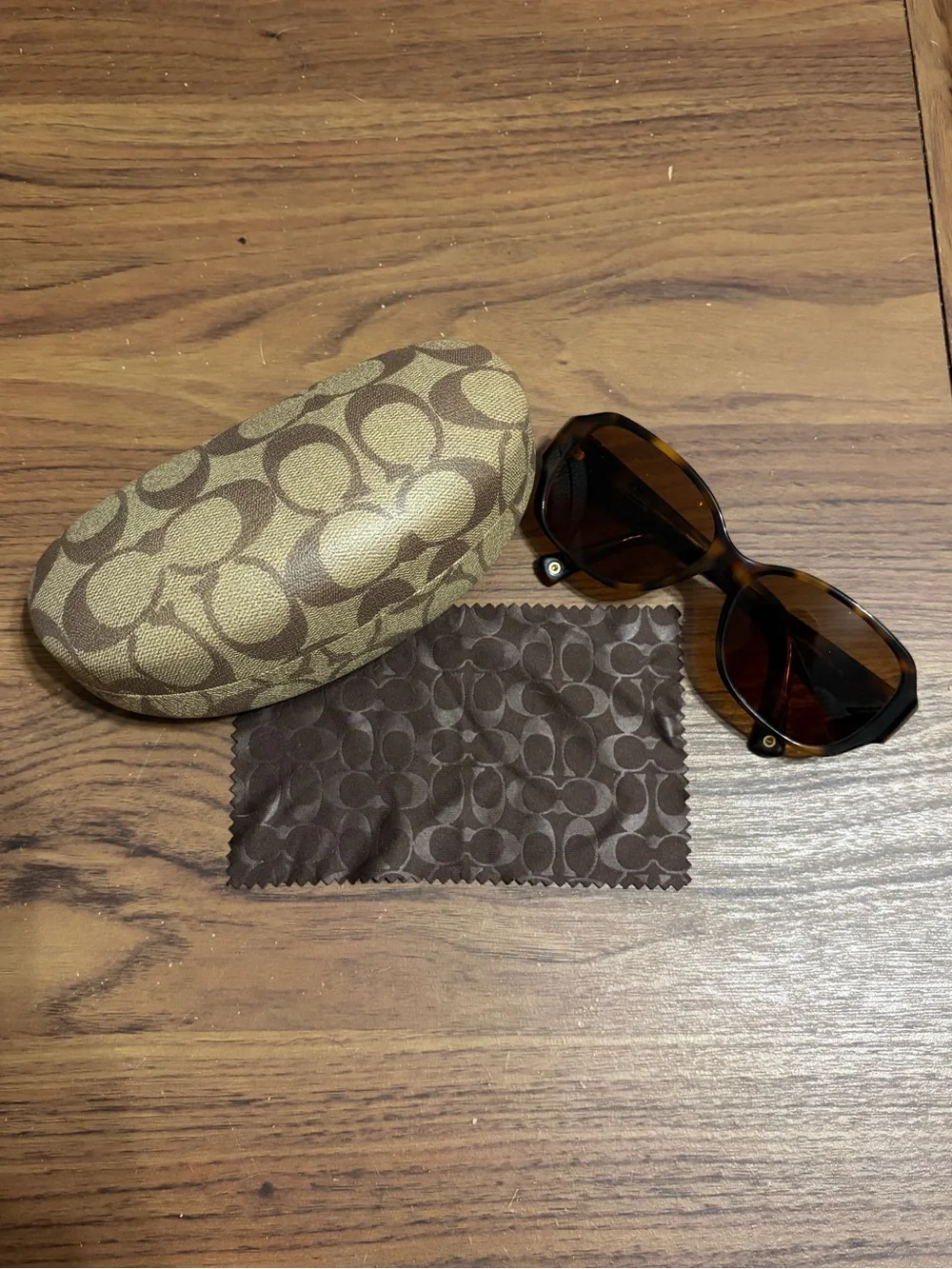 Coach Women's Tortoiseshell Sunglasses with Brown Lenses